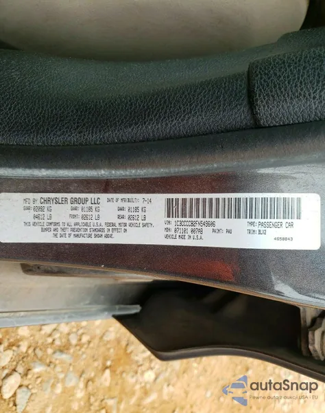 2015 Chrysler 200 C z USA, uszkodzony, nr VIN 1C3CCCCB2FN549606